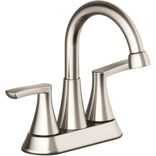 Seasons Raleigh Double-Handle Bathroom Faucet in Brushed Nickel with Push Pop-Up Seasons Raleigh Double-Handle Bathroom Faucet in Brushed Nickel with Push Pop-Up