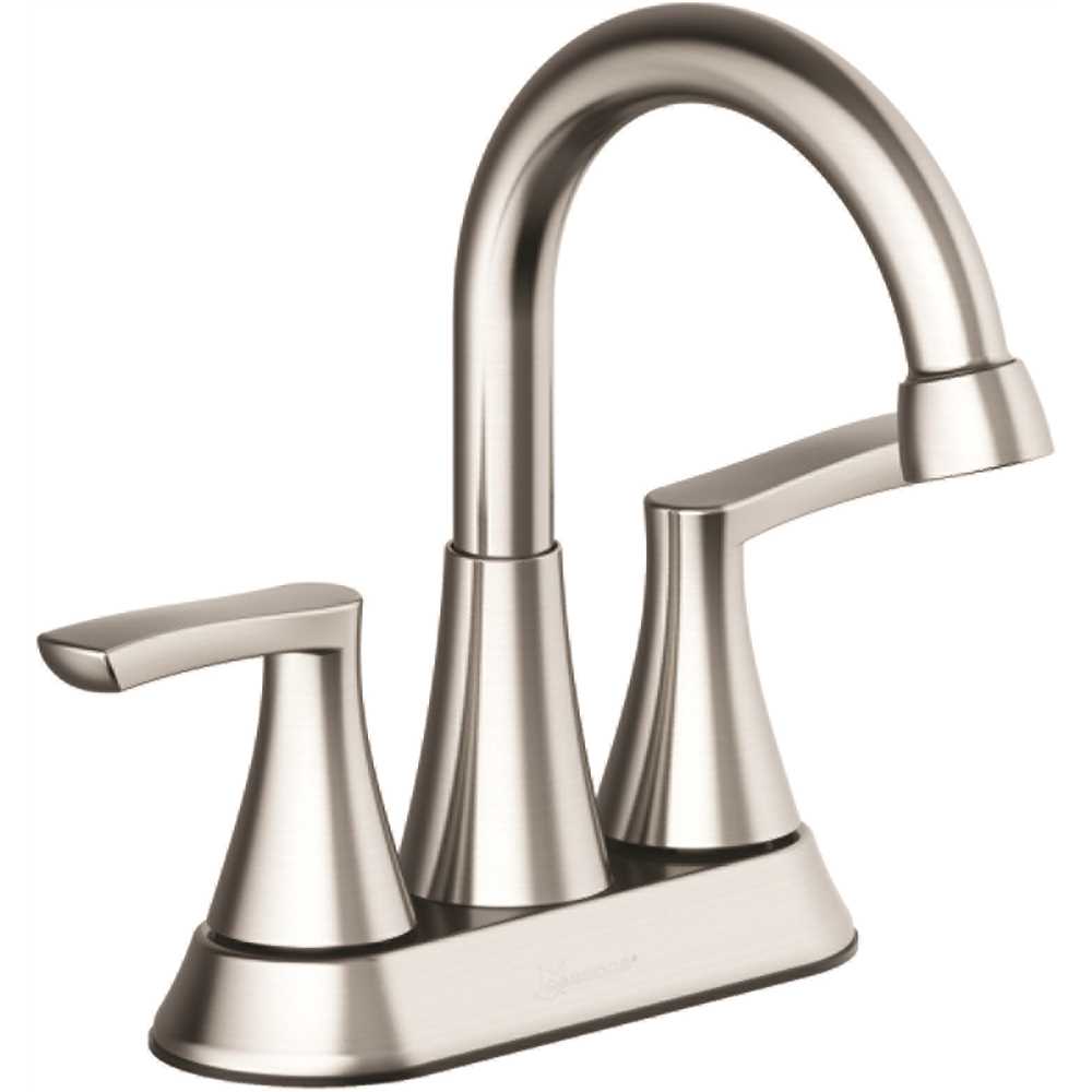 Xiamen Lota International Co., Ltd. 67234W-8004 Seasons Raleigh Double-Handle Bathroom Faucet in Brushed Nickel with Push Pop-Up