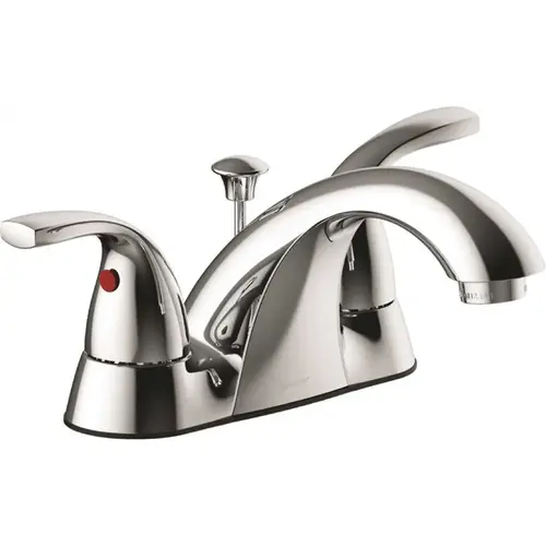 Anchor Point 4 in. Centerset Double-Handle Bathroom Faucet in Chrome with Quick Install Pop-Up Anchor Point 4 in. Centerset Double-Handle Bathroom Faucet in Chrome with Quick Install Pop-Up