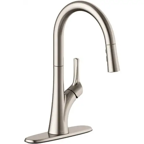 Westwind Single-Handle Pull-Down Sprayer Kitchen Faucet in Stainless Steel Westwind Single-Handle Pull-Down Sprayer Kitchen Faucet in Stainless Steel