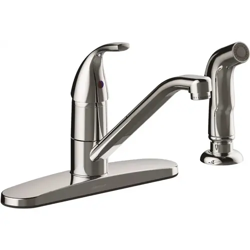 Anchor Point Single-Handle Standard Kitchen Faucet With Side Spray in Chrome Anchor Point Single-Handle Standard Kitchen Faucet With Side Spray in Chrome
