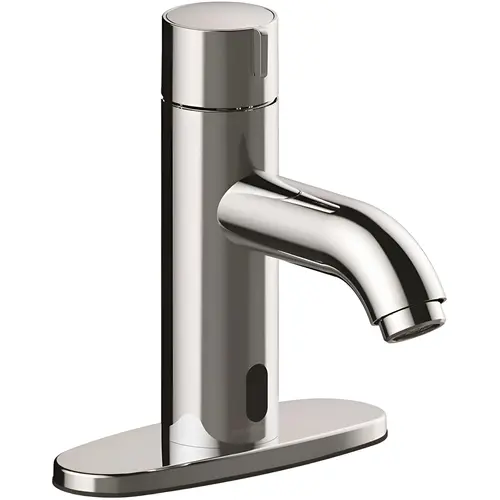 Single Hole Touchless Bathroom Faucet in Chrome less Pop-Up Single Hole Touchless Bathroom Faucet in Chrome less Pop-Up