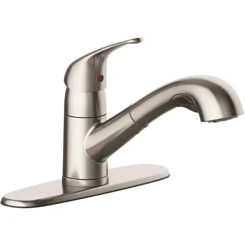 Raleigh Single-Handle Pull Out Sprayer Kitchen Faucet in Stainless Steel