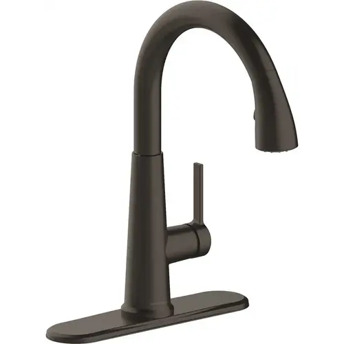 Westwind Single-Handle Pull-Down Sprayer Kitchen Faucet in Matte Black