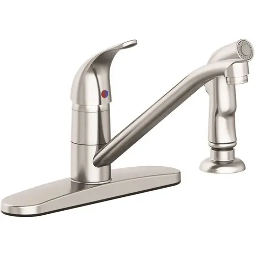 Westlake Single-Handle Standard Kitchen Faucet with Side Spray in Stainless Steel Westlake Single-Handle Standard Kitchen Faucet with Side Spray in Stainless Steel
