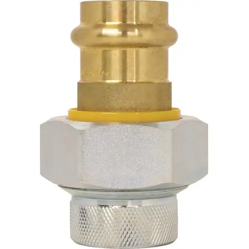 3/4 in. Galvanized Steel & Forged DZR Brass Press x FIP with Nylon Insulator Ring Union Fitting