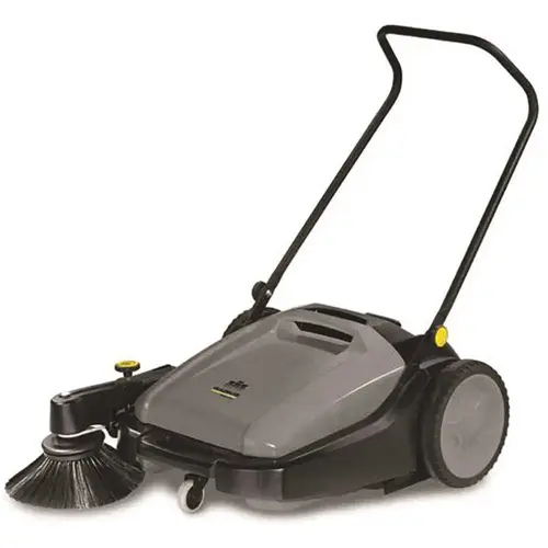 sweeper, 28 inch, push non electric walk behind, grey compact sweeper, 28 inch, push non electric walk behind, grey compact