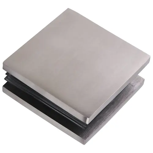 Brushed Stainless 2" x 2" Square Mall Front Clamp Brushed Stainless 2" x 2" Square Mall Front Clamp