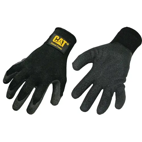 GLOVE KNIT BACK LATEX PALM LRG Pair Black