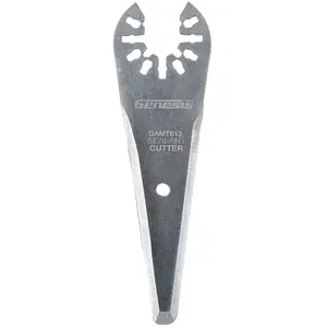 Genesis GAMT613 3 In. Stainless Steel Tapered Sealant Cutting Oscillating Blade