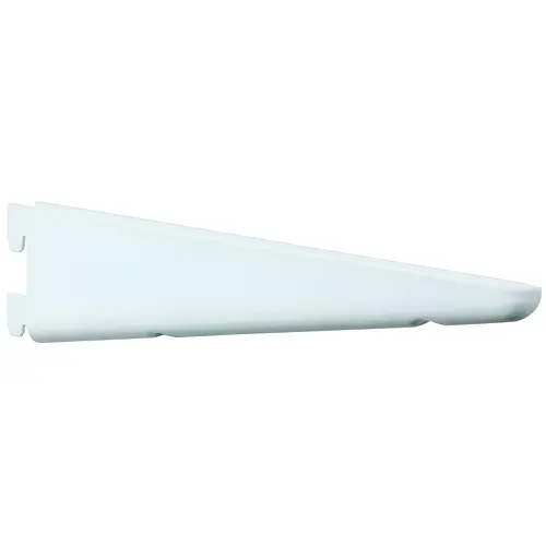 182 Series 7 In. White Steel Heavy-Duty Double-Slot Shelf Bracket