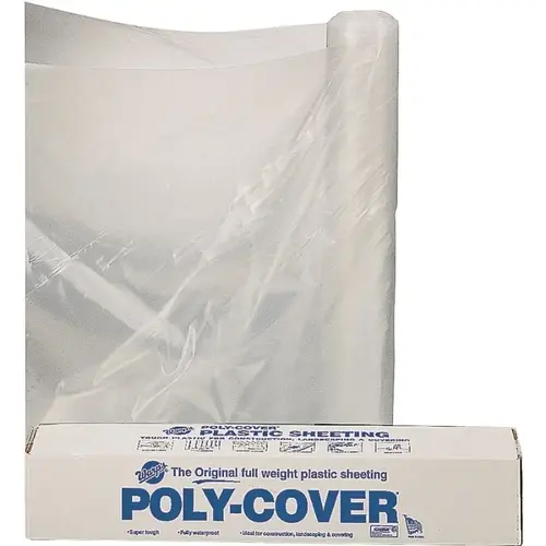 Poly Film, 100 ft L, 24 ft W, Clear