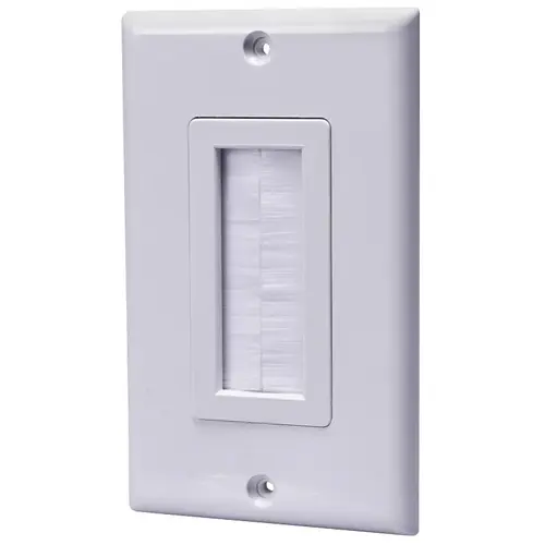 Wallplate, 1 -Gang, Plastic, White, Screw Mounting Wallplate, 1 -Gang, Plastic, White, Screw Mounting