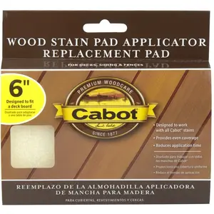 Cabot 140756610 Wood Stain Pad Applicator Refill, 6 In.