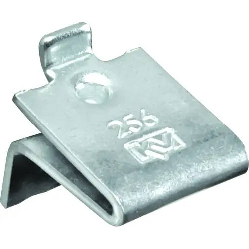 256P ZC Adjustable Pilaster Shelf Support Clip, Steel, Mortise Mounting Zinc