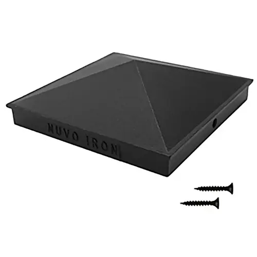 CAP POST PYRAMID BLK 5.5X5.5IN