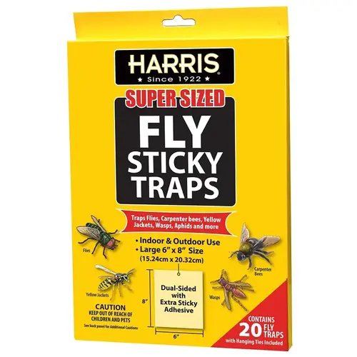 Super Sized Series Fly Sticky Trap, Glue Trap Yellow - pack of 20