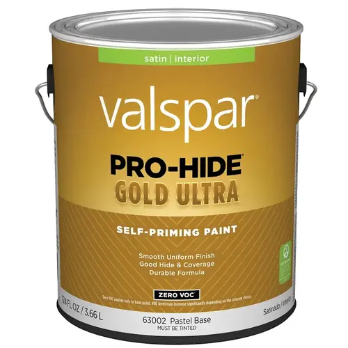 Pro-Hide Gold Ultra Interior Self-Priming Paint - Satin / Pastel / 1 Gallon Pro-Hide Gold Ultra Interior Self-Priming Paint - Satin / Pastel / 1 Gallon