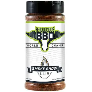 Fergolicious BBQ OW74230 BBQ Rub, Smoke Show LUV Flavor, 11.8 oz Bottle