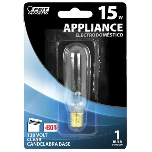 Feit 15W T6 Exit Sign Bulb Candelabra Base Clear - pack of 12 Feit 15W T6 Exit Sign Bulb Candelabra Base Clear - pack of 12