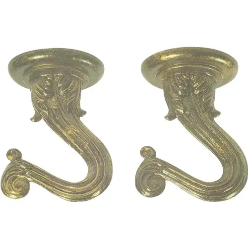 Swag Hook, Metal Antique Brass