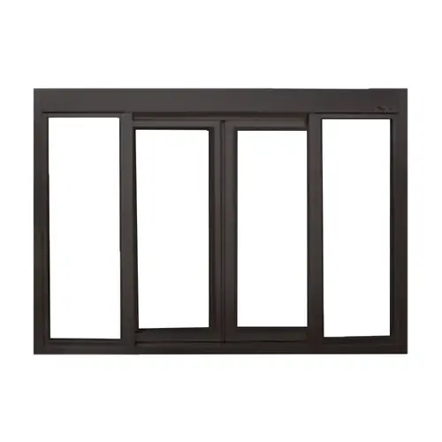 53-1/2" x 37-3/4" 131 Bi-Parting Pass-Thru Window Fully Automatic Electric Dark Bronze