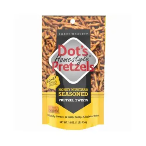 7002- DP Mustard Pretzel Twists, Honey Flavor, 16 oz - pack of 30 7002- DP Mustard Pretzel Twists, Honey Flavor, 16 oz - pack of 30