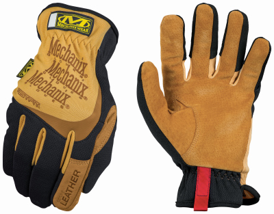 Mechanix Wear LFF-75-010 DuraHide Mechanic Gloves, L, Keystone Thumb, Open Cuff, Leather, Tan Pair