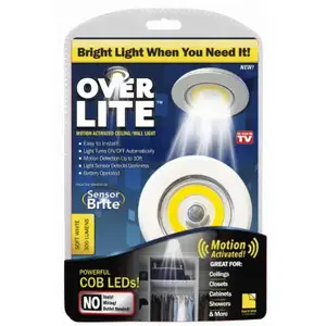 Over Lite OVL-CD6 Puck Light As Seen On TV White Battery Powered LED