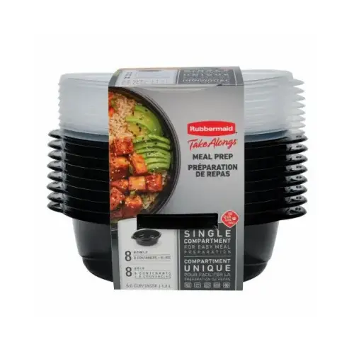 Food Container and Lid Take Alongs 5 cups Black Black