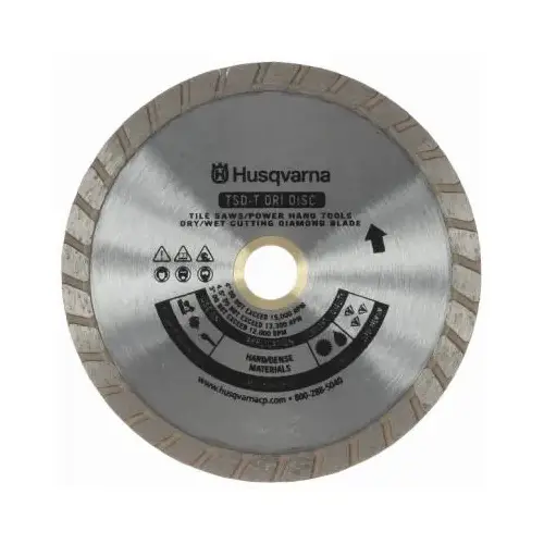 Turbo Diamond Saw Blade Tacti-Cut Dri Disc 4-1/2" D X 7/8" S