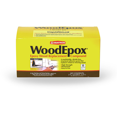 Abatron WE2QKR WoodEpox Wood Restoration System, Paste, Slight Ammonia, Tan/White, 2 qt