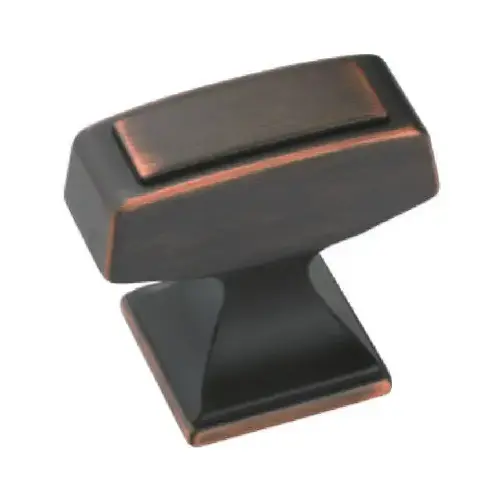 Furniture Knob Mulholland Square 1-1/4" D 1-1/8" Oil Rubbed Bronze Oil Rubbed Bronze - pack of 10 Furniture Knob Mulholland Square 1-1/4" D 1-1/8" Oil Rubbed Bronze Oil Rubbed Bronze - pack of 10