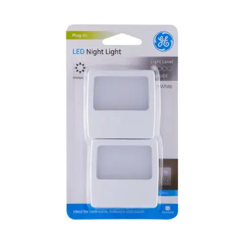 Night Light Automatic Plug-in LED White Pair