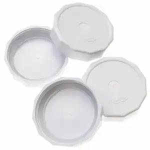 Masontops TT4W Canning Jar Plastic Lids, Wide Mouth   pack of 4 White