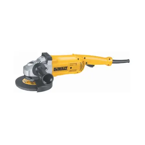 Angle Grinder, 15 A, 5/8-11 Spindle, 7 in Dia Wheel, 8500 rpm Speed Black/Yellow Angle Grinder, 15 A, 5/8-11 Spindle, 7 in Dia Wheel, 8500 rpm Speed Black/Yellow