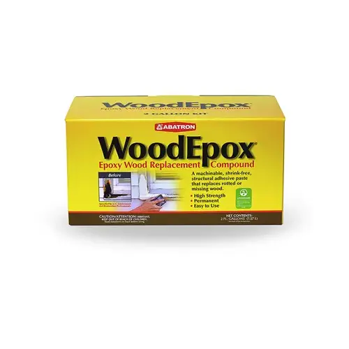 WoodEpox Wood Restoration System, Paste, Slight Ammonia, Tan/White, 2 gal