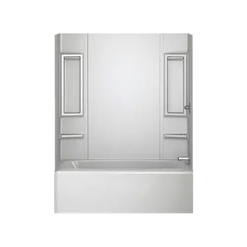 Bathtub Wall Set Galiant 80" H X 60" W X 31" L White High Gloss