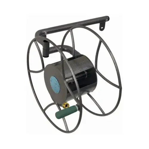 Hose Reel 100 ft. Gray Wall Mounted Gray