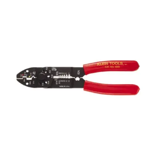 Electrician's Tool, 10 to 26 AWG Stranded, 8 to 22 AWG Solid Cutting Capacity, Cushion Grip Handle Black/Red Electrician's Tool, 10 to 26 AWG Stranded, 8 to 22 AWG Solid Cutting Capacity, Cushion Grip Handle Black/Red