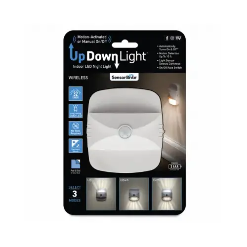 Wireless Motion Activated LED Light UpDown Light As Seen on TV White