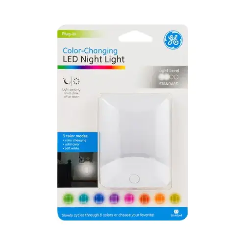 Color Changing Night Light Automatic Plug-in LED White