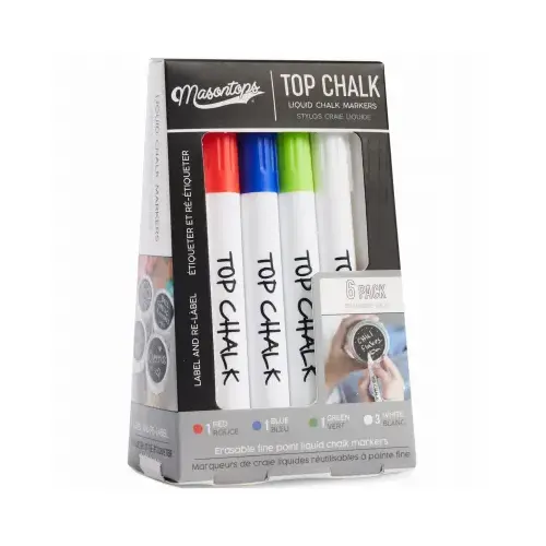 Top Chalk Liquid Chalk Markers pack of 6 Top Chalk Liquid Chalk Markers pack of 6