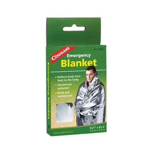 Survival Blanket Silver 6.000" H X 52-1/2" W X 82-1/2" L Silver Survival Blanket Silver 6.000" H X 52-1/2" W X 82-1/2" L Silver