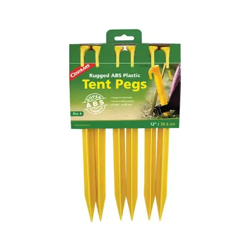 Tent Pegs Yellow 13.000" H X 6.875" W X 12" L Yellow Tent Pegs Yellow 13.000" H X 6.875" W X 12" L Yellow