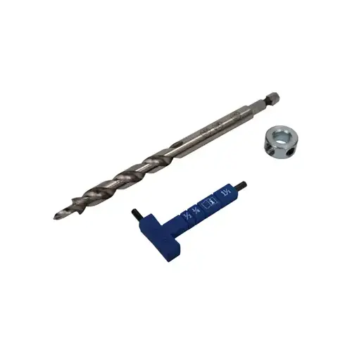 Easy-Set Step Drill Bit with Stop Collar & Gauge/Hex Wrench