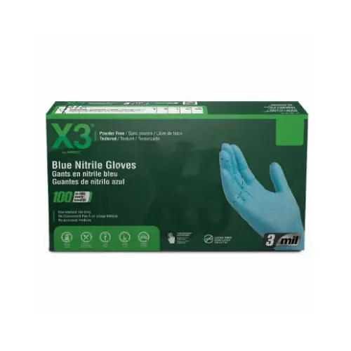 Industrial Nitrile Gloves, Powder-Free, Light Duty, Blue, Small, 100-Ct. Industrial Nitrile Gloves, Powder-Free, Light Duty, Blue, Small, 100-Ct.