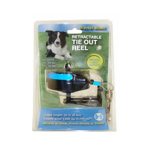 Tie Out Reel Blue Metal Medium Blue Tie Out Reel Blue Metal Medium Blue