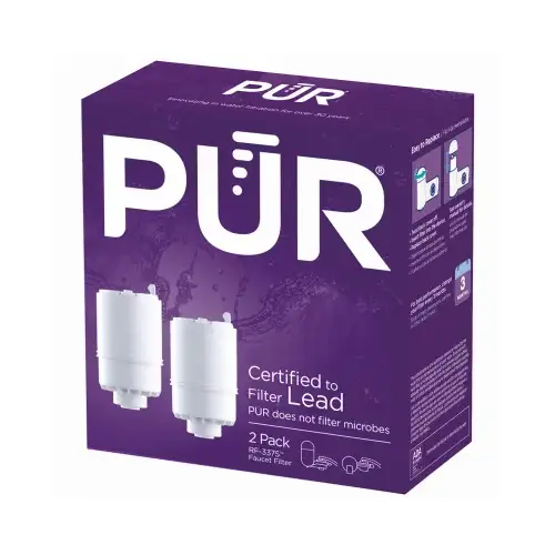 2-Stage Faucet-Mount Replacement Water Filter, 2-Pk. Pair White 2-Stage Faucet-Mount Replacement Water Filter, 2-Pk. Pair White