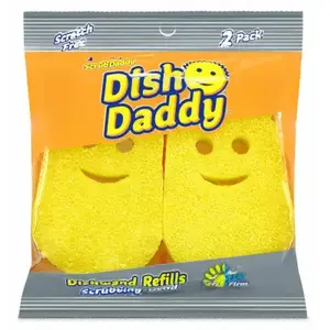 Scrub Daddy 22000020080EN01 Dishwand Scrubber Refill Dish Daddy Non-Scratch For Multi-Purpose Yellow